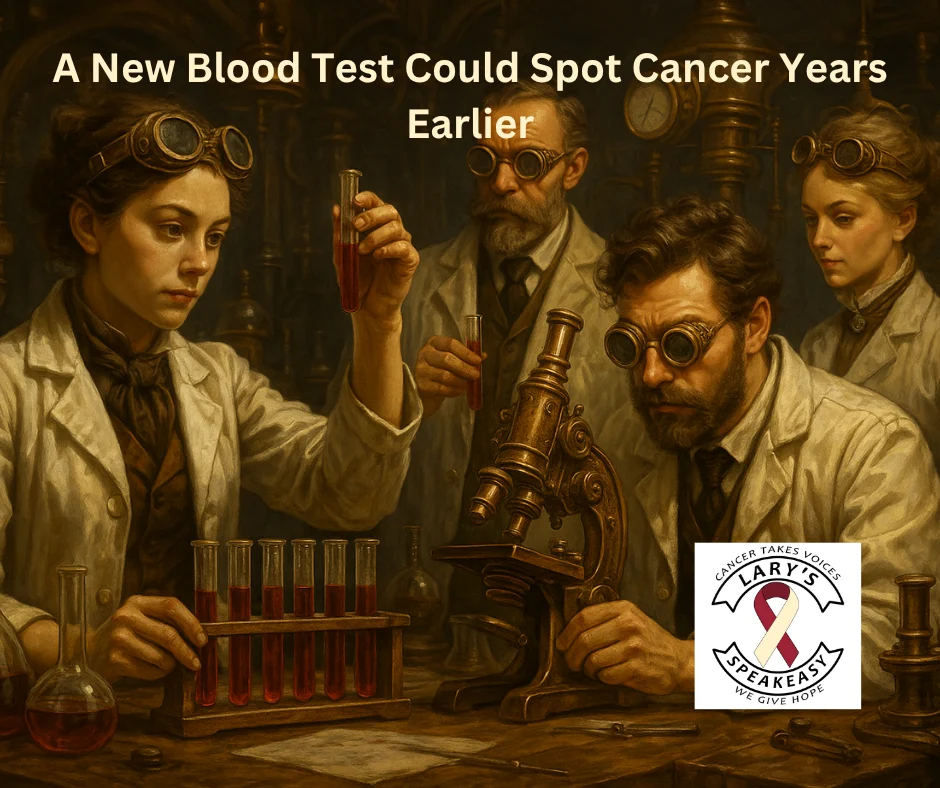 steampunk scientists studying blood tests