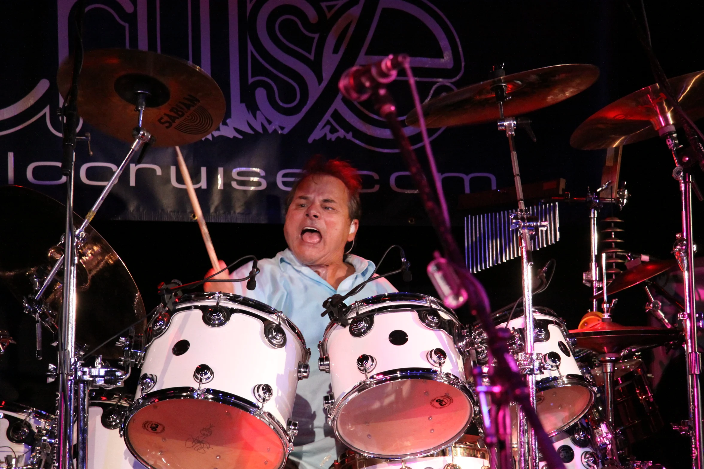 Steve Price drumming after laryngectomy